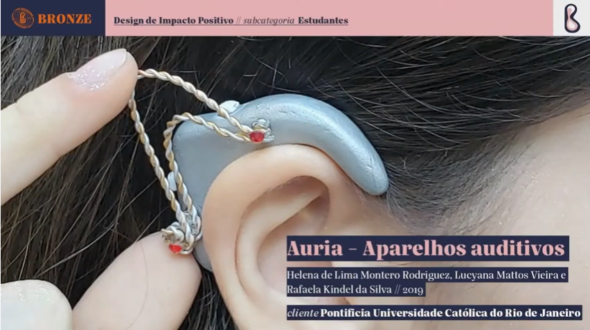 Auria - Aparelhos auditivos - prêmio BRONZE