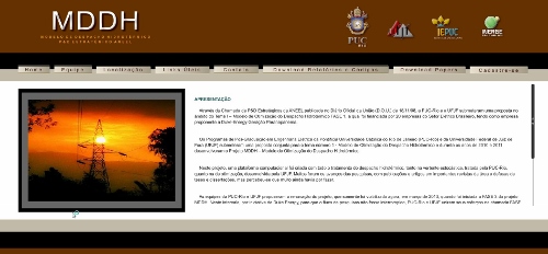 Site do MDDH: divulgao e gesto cientfica</STRONG><STRONG>
